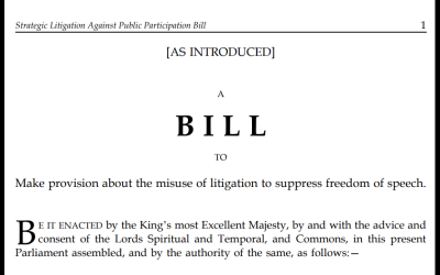 A Missed Opportunity: The July General Election leaves the UK Government’s commitment to stamping out SLAPPs unrealised.